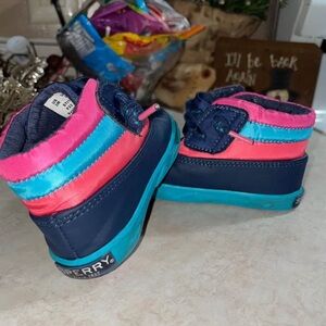 Sperry Infant Vibrant Navy and Pink Shoes